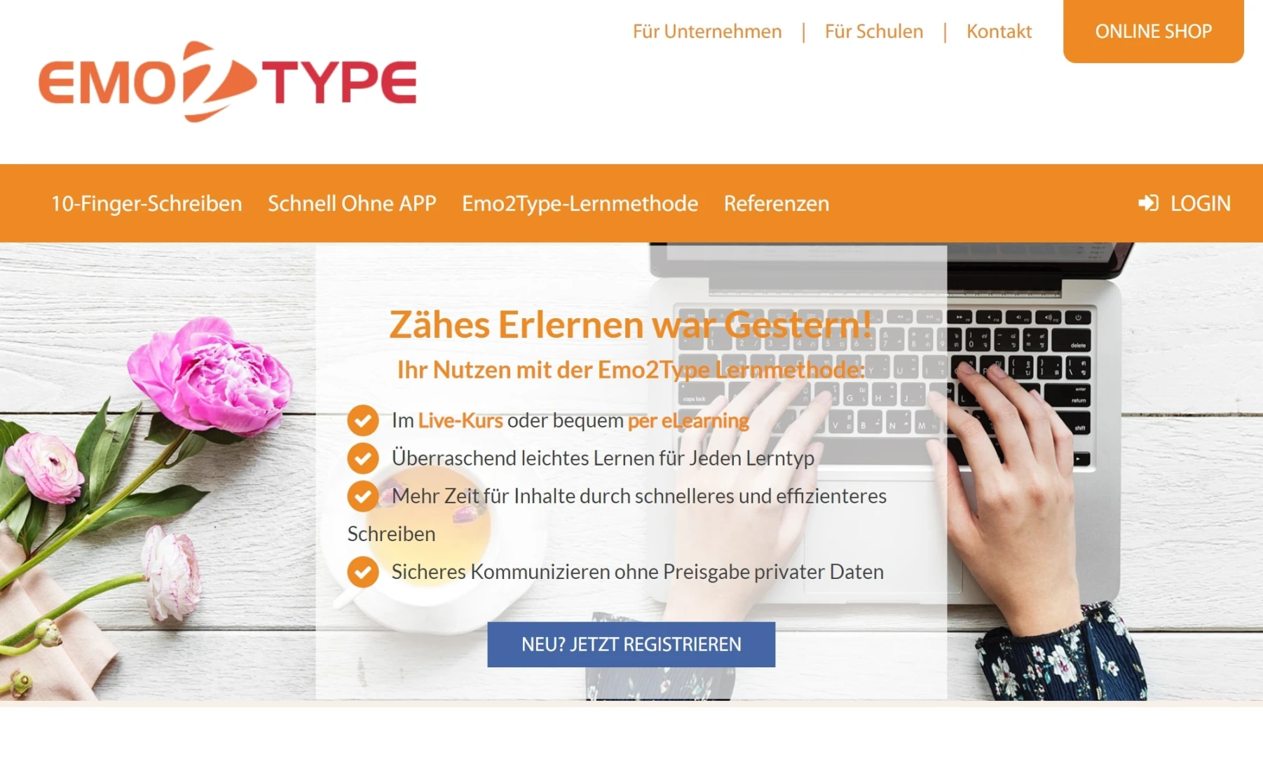 Emo2Type 10-Finger-Schreiben